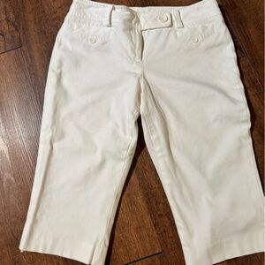 Ann Taylor Women's White Capris